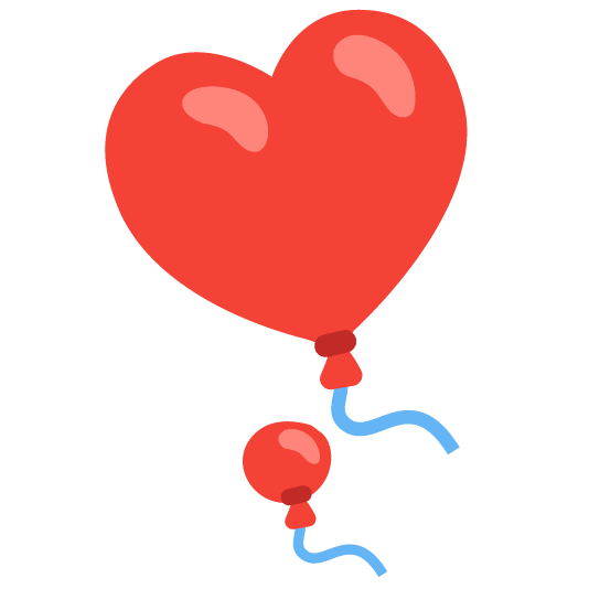 heavy heart exclamation mark ornament balloon