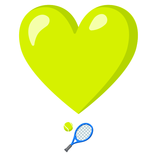 heavy heart exclamation mark ornament tennis
