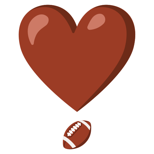 heavy heart exclamation mark ornament football