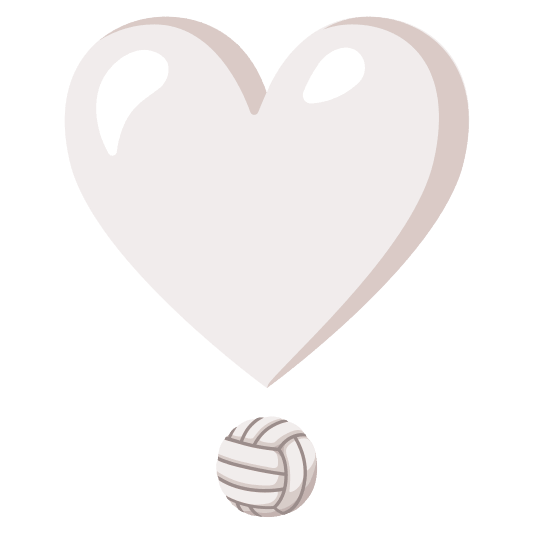 heavy heart exclamation mark ornament volleyball