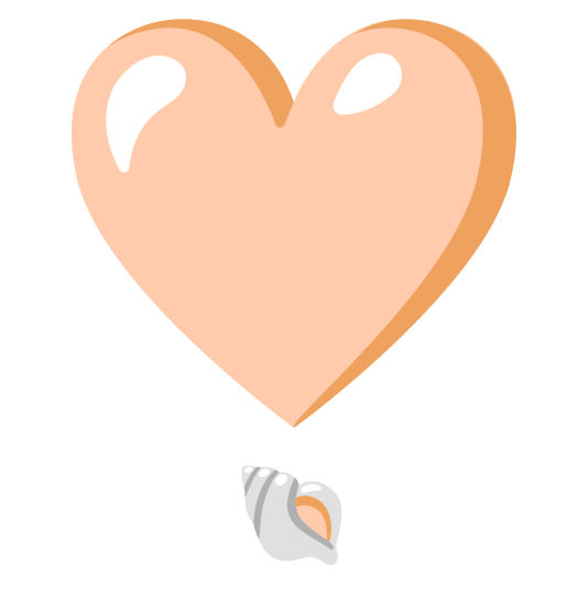 heavy heart exclamation mark ornament shell