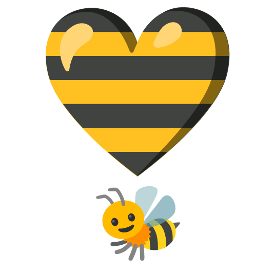 heavy heart exclamation mark ornament bee