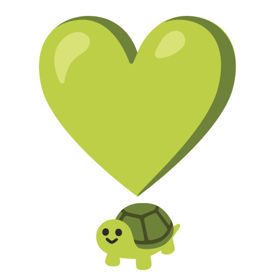 heavy heart exclamation mark ornament turtle