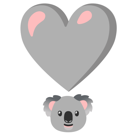 heavy heart exclamation mark ornament koala