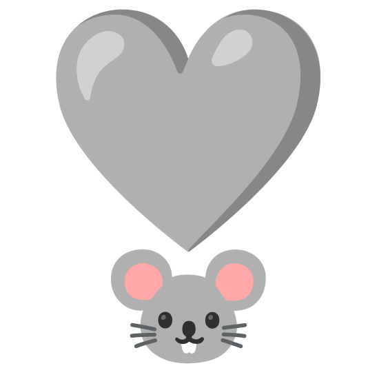 heavy heart exclamation mark ornament mouse