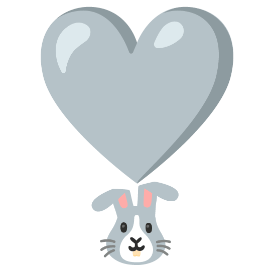 heavy heart exclamation mark ornament rabbit