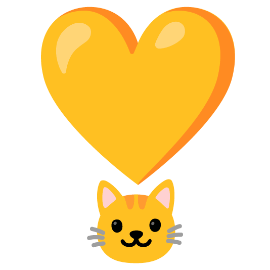 heavy heart exclamation mark ornament cat