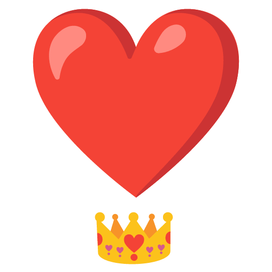 heavy heart exclamation mark ornament crown