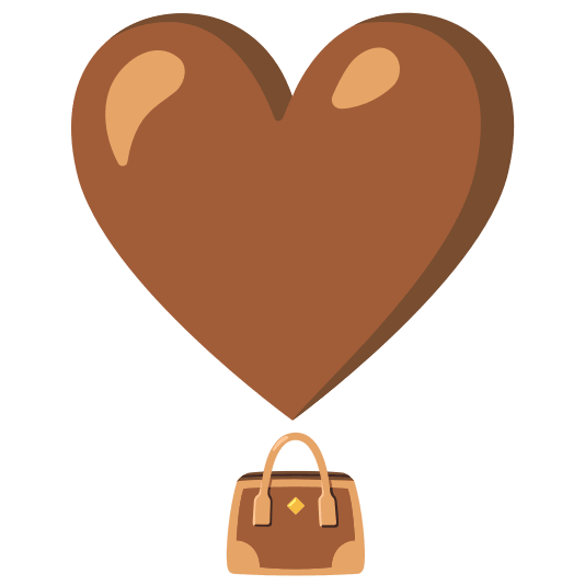 heavy heart exclamation mark ornament handbag