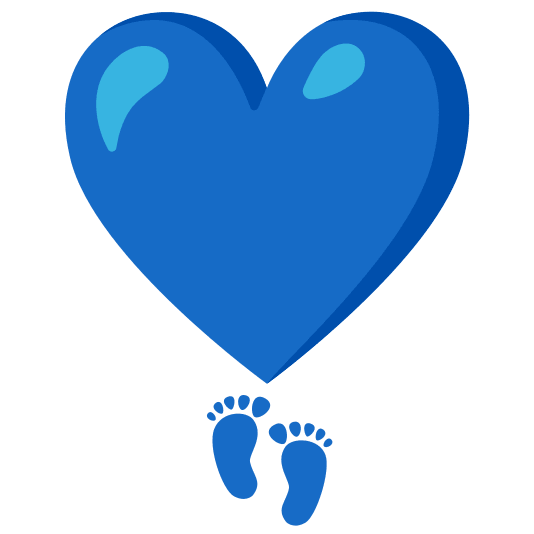 heavy heart exclamation mark ornament footprints