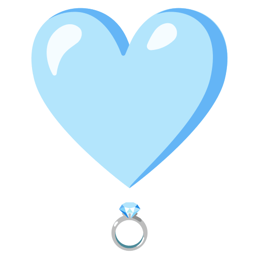 heavy heart exclamation mark ornament ring