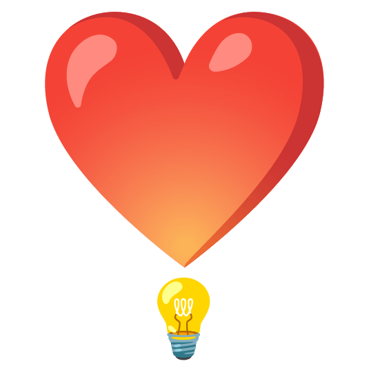 heavy heart exclamation mark ornament bulb