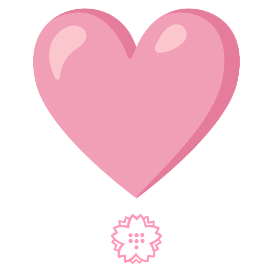 heavy heart exclamation mark ornament white flower