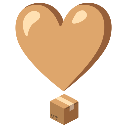 heavy heart exclamation mark ornament package