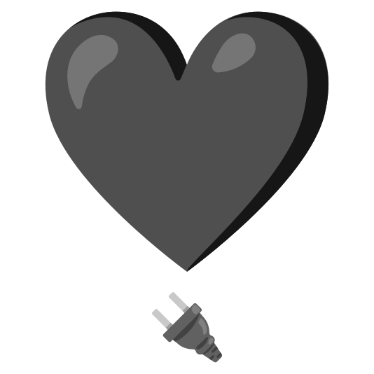 heavy heart exclamation mark ornament electric plug