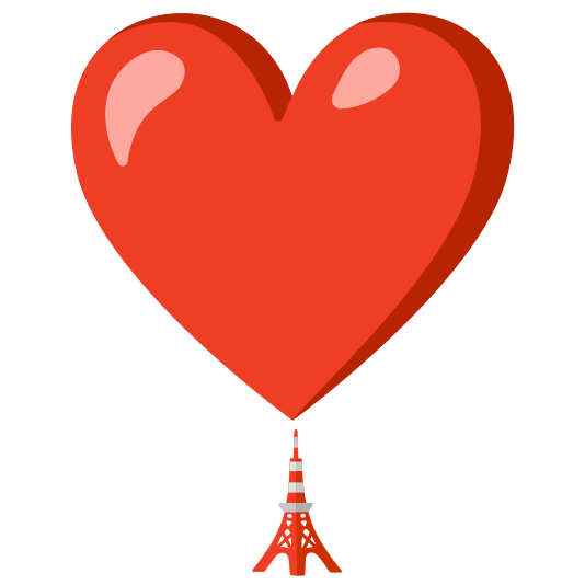 heavy heart exclamation mark ornament tokyo tower