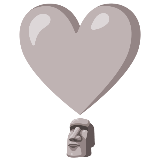 heavy heart exclamation mark ornament moyai