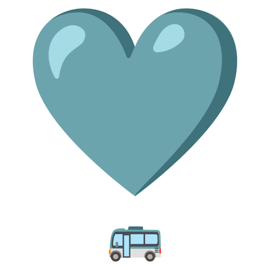 heavy heart exclamation mark ornament bus