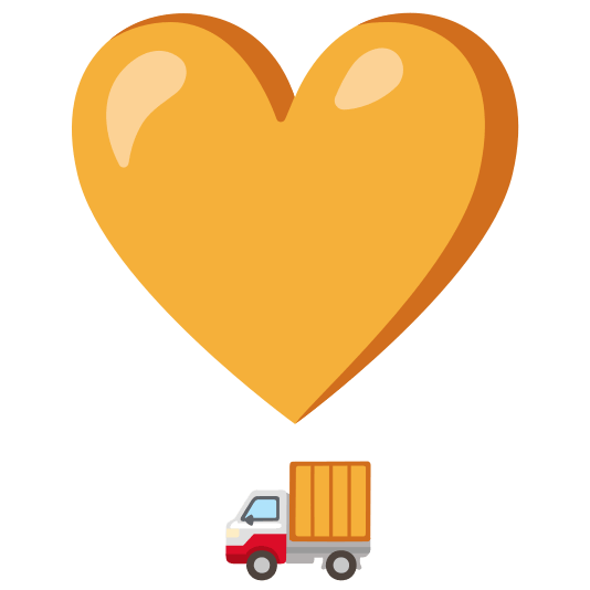 heavy heart exclamation mark ornament truck