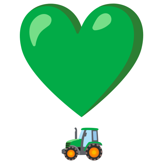 heavy heart exclamation mark ornament tractor