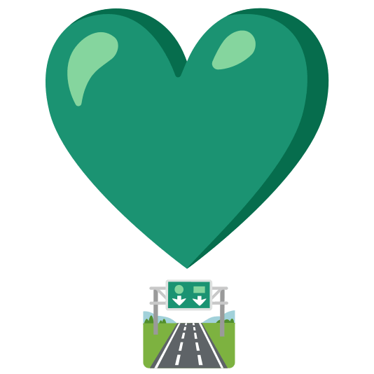 heavy heart exclamation mark ornament motorway