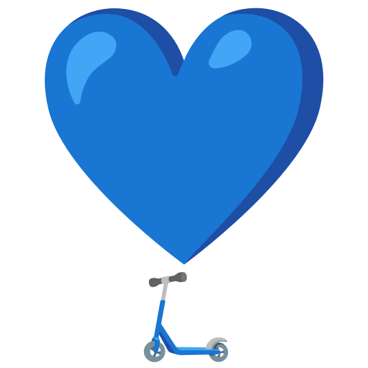 heavy heart exclamation mark ornament scooter