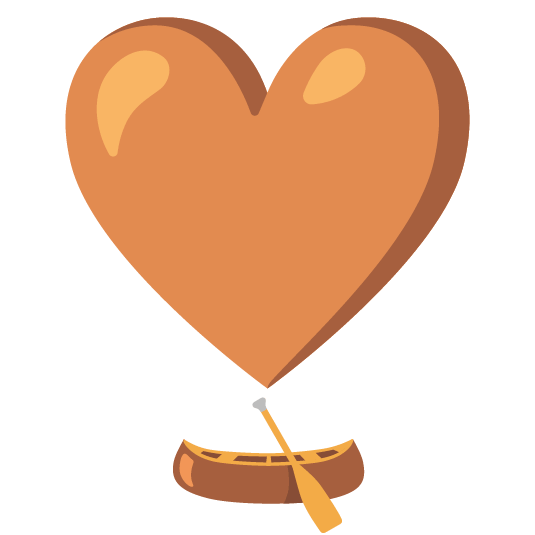 heavy heart exclamation mark ornament canoe