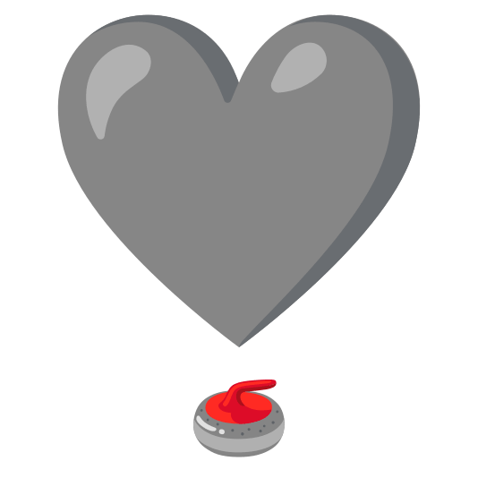 heavy heart exclamation mark ornament curling stone