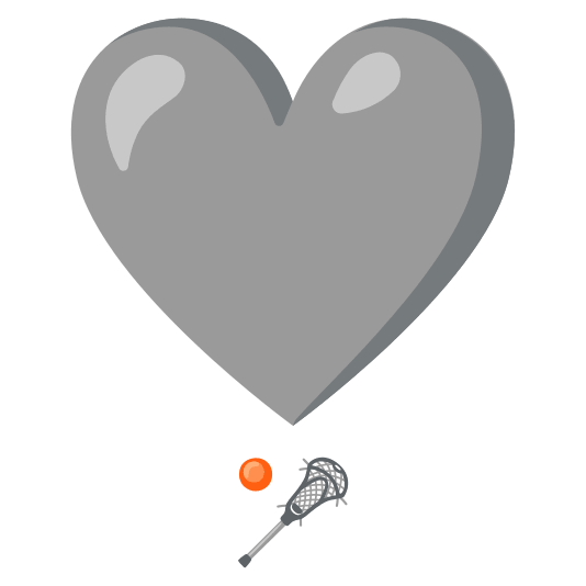 heavy heart exclamation mark ornament lacrosse