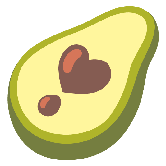 heavy heart exclamation mark ornament avocado