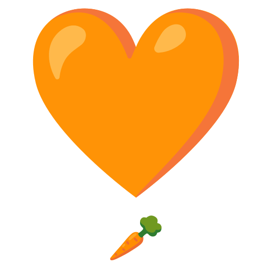 heavy heart exclamation mark ornament carrot
