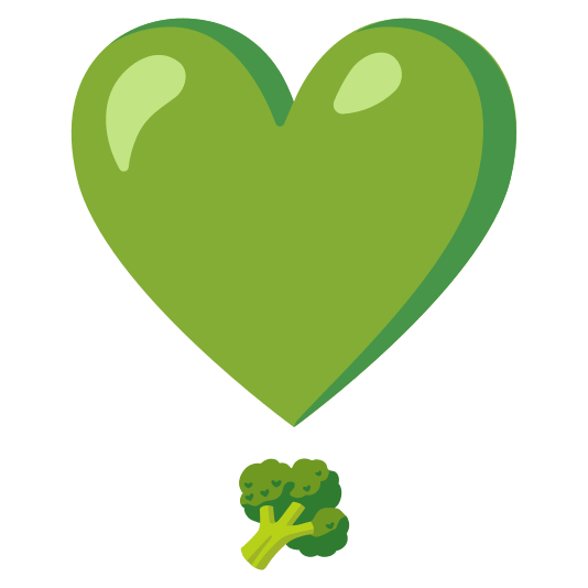 heavy heart exclamation mark ornament broccoli