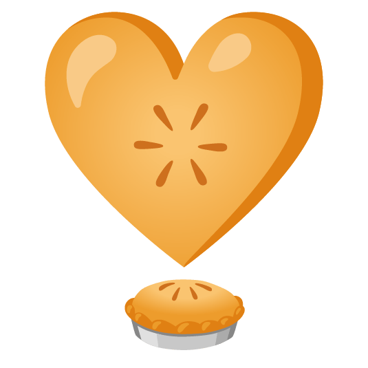 heavy heart exclamation mark ornament pie