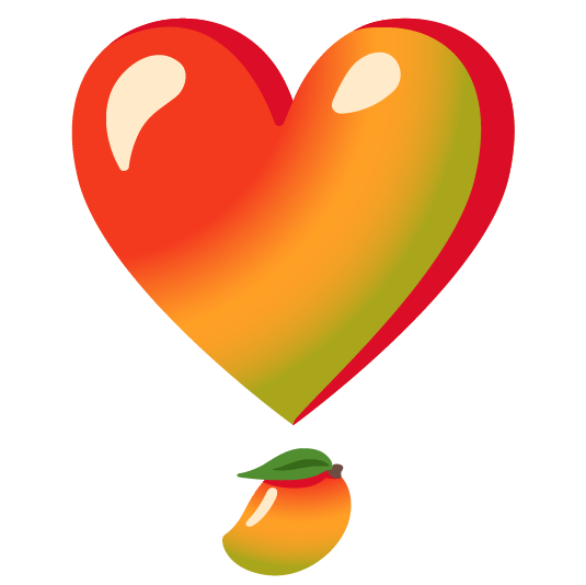 heavy heart exclamation mark ornament mango