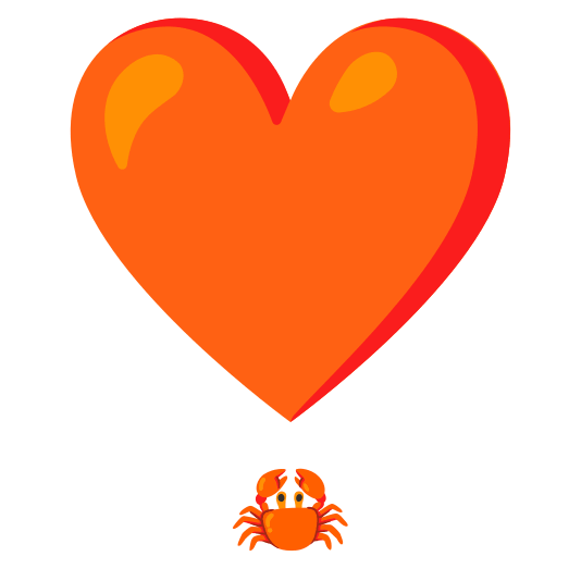 heavy heart exclamation mark ornament crab