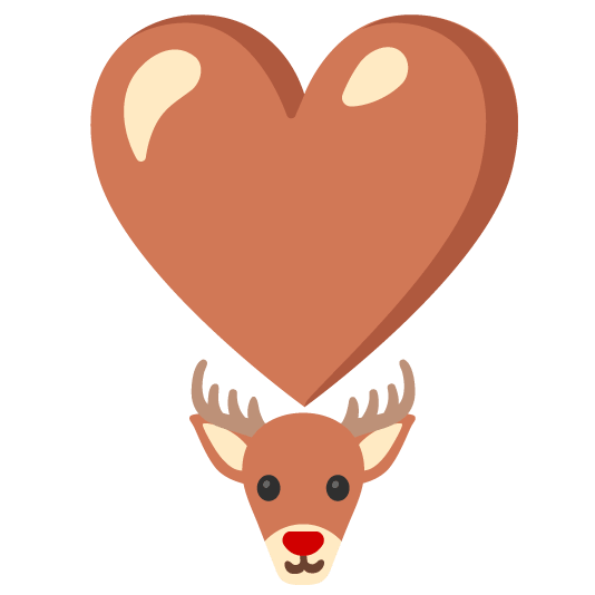heavy heart exclamation mark ornament deer