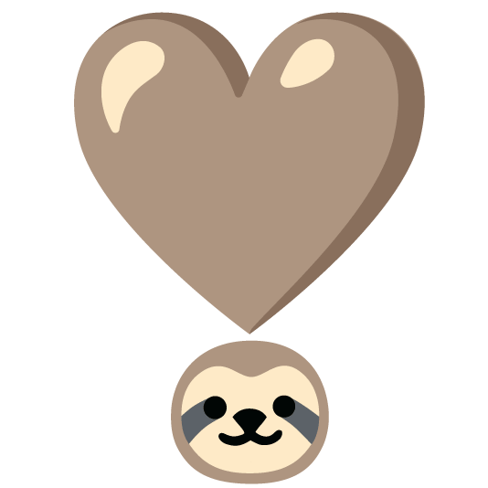 heavy heart exclamation mark ornament sloth