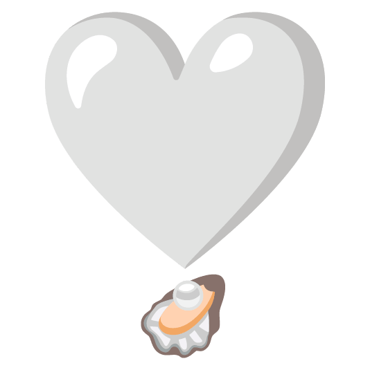 heavy heart exclamation mark ornament oyster