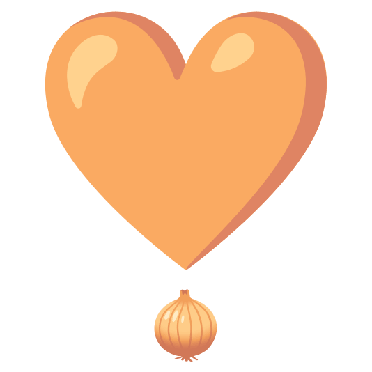 heavy heart exclamation mark ornament onion