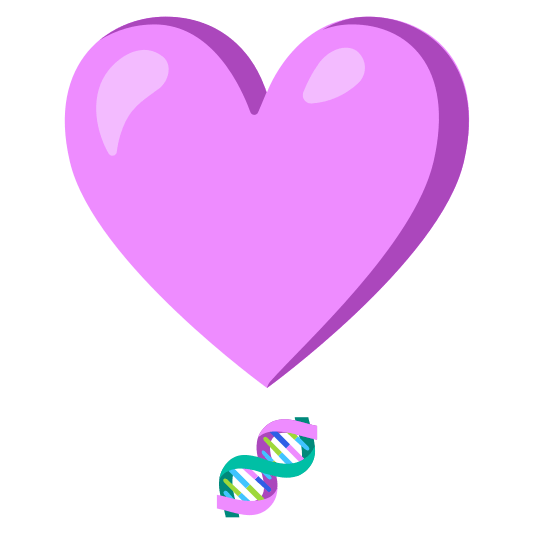 heavy heart exclamation mark ornament dna