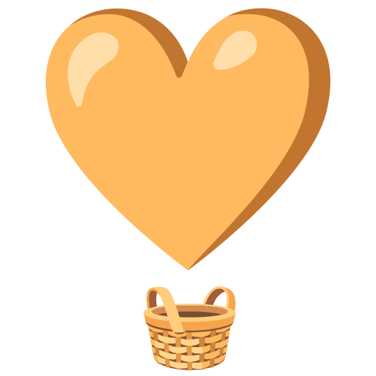 heavy heart exclamation mark ornament basket