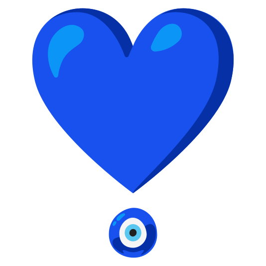 heavy heart exclamation mark ornament nazar amulet