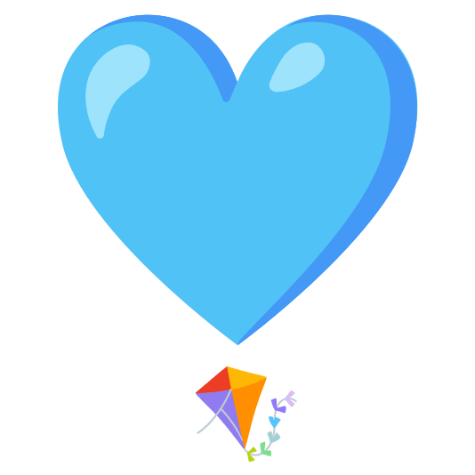 heavy heart exclamation mark ornament kite