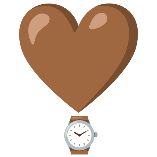 heavy heart exclamation mark ornament watch