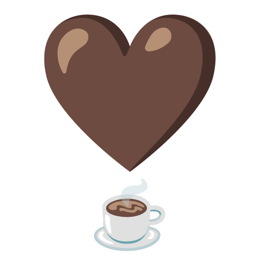 heavy heart exclamation mark ornament coffee