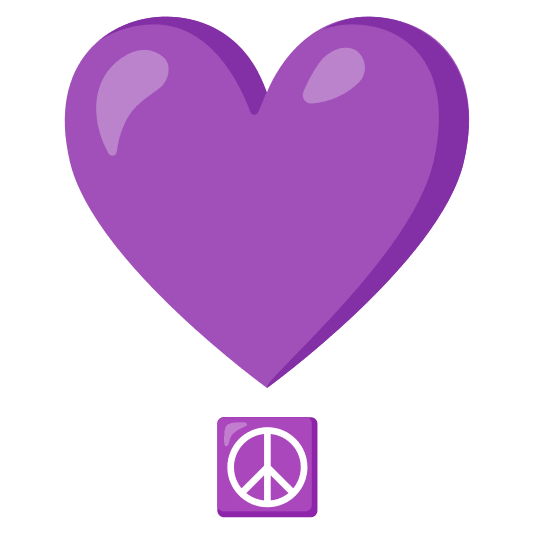 heavy heart exclamation mark ornament peace symbol