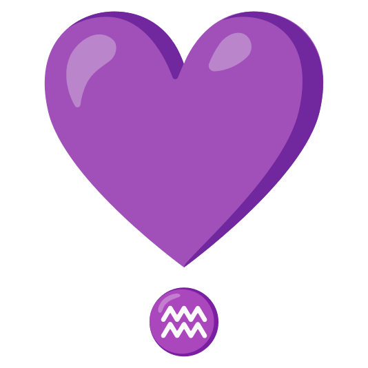 heavy heart exclamation mark ornament aquarius