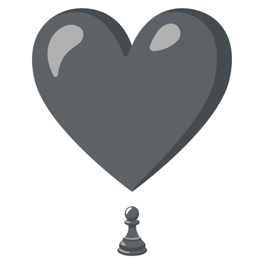 heavy heart exclamation mark ornament chess pawn