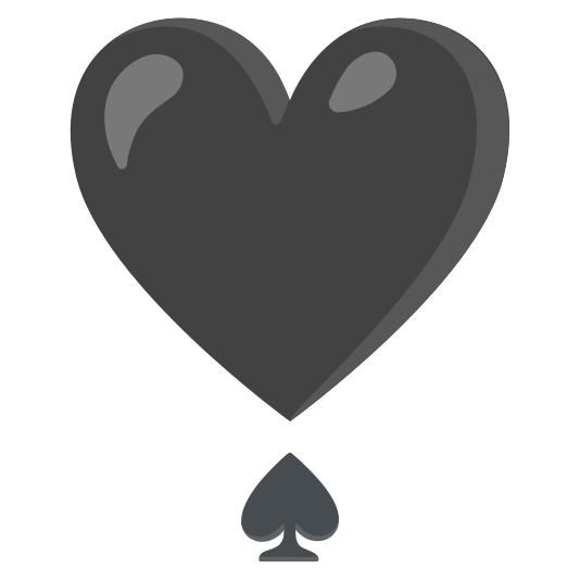 heavy heart exclamation mark ornament spades