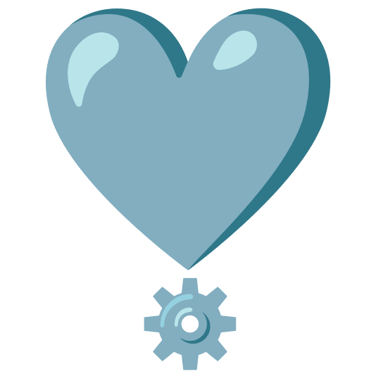 heavy heart exclamation mark ornament gear